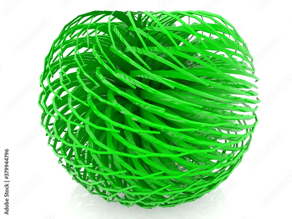 Abstract shaped green ball Abstract shaped green ball