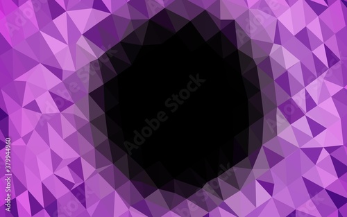 Light Purple vector triangle mosaic texture. A vague abstract illustration with gradient. Completely new design for your business.