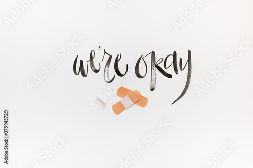 brush lettering of the message 