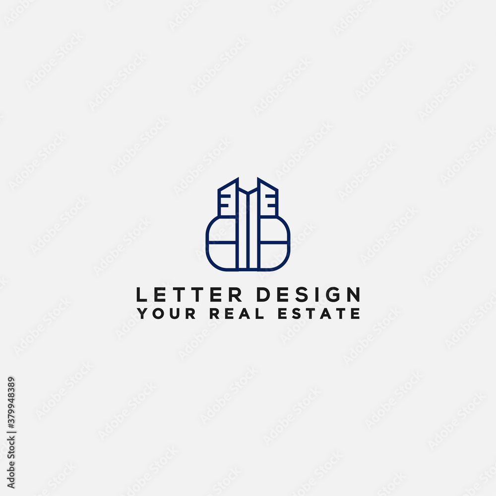 Construction logo template Letter BB. A symbol of real estate or house building. - Vector Construction logo template Letter BB. A symbol of real estate or house building. - Vector