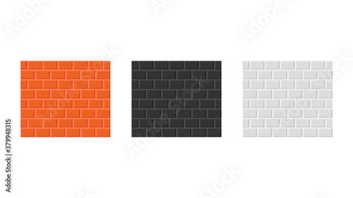 Brick wall vector. brick pattern. brick wall on white background.