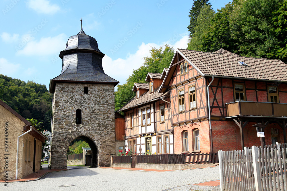 Das Rittertor von Stolberg. Stolberg, Sachsen-Anhalt, Deutschland, Europa