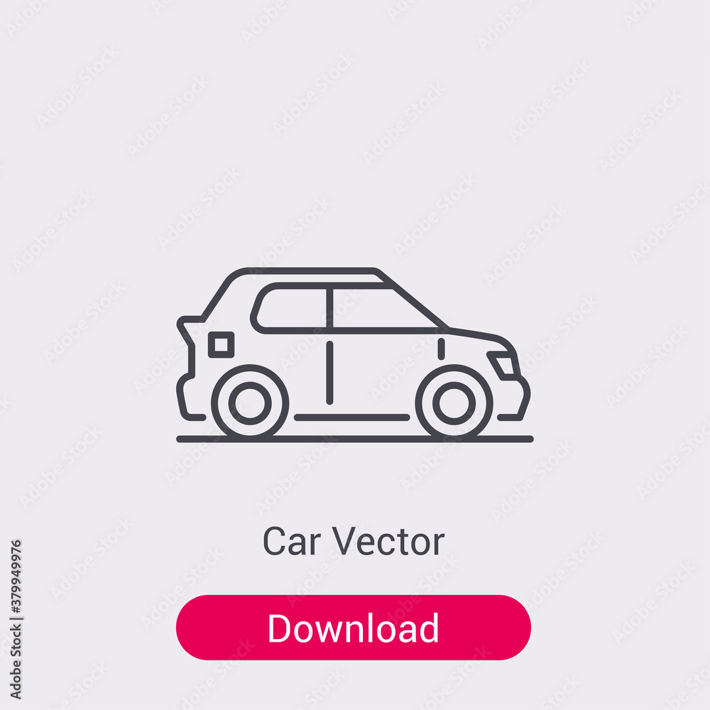 Car icon isolated on background. Vehicle symbol modern, simple, vector, icon for website design, mobile app, ui. Vector Illustration