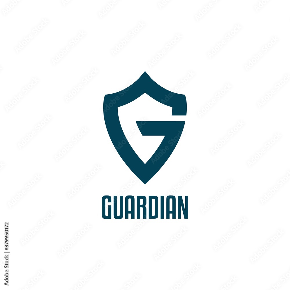 Letter G logo for guard symbol design vector template