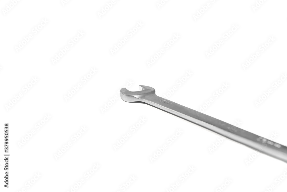 Wrench isolated on white background, mechanic hand tool.
Wrench isolated on white background, mechanic hand tool.