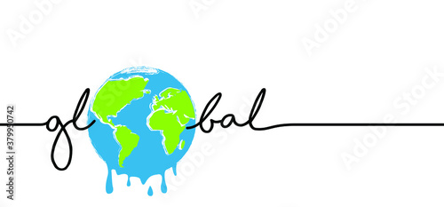 SOS CO2 Save the world. Stop global warning. No more plastic. planet, ocean pollution. Funny flat vector sign. Eco concept, plasic bag, bottle or packing. Drought, melting earth climate change concept