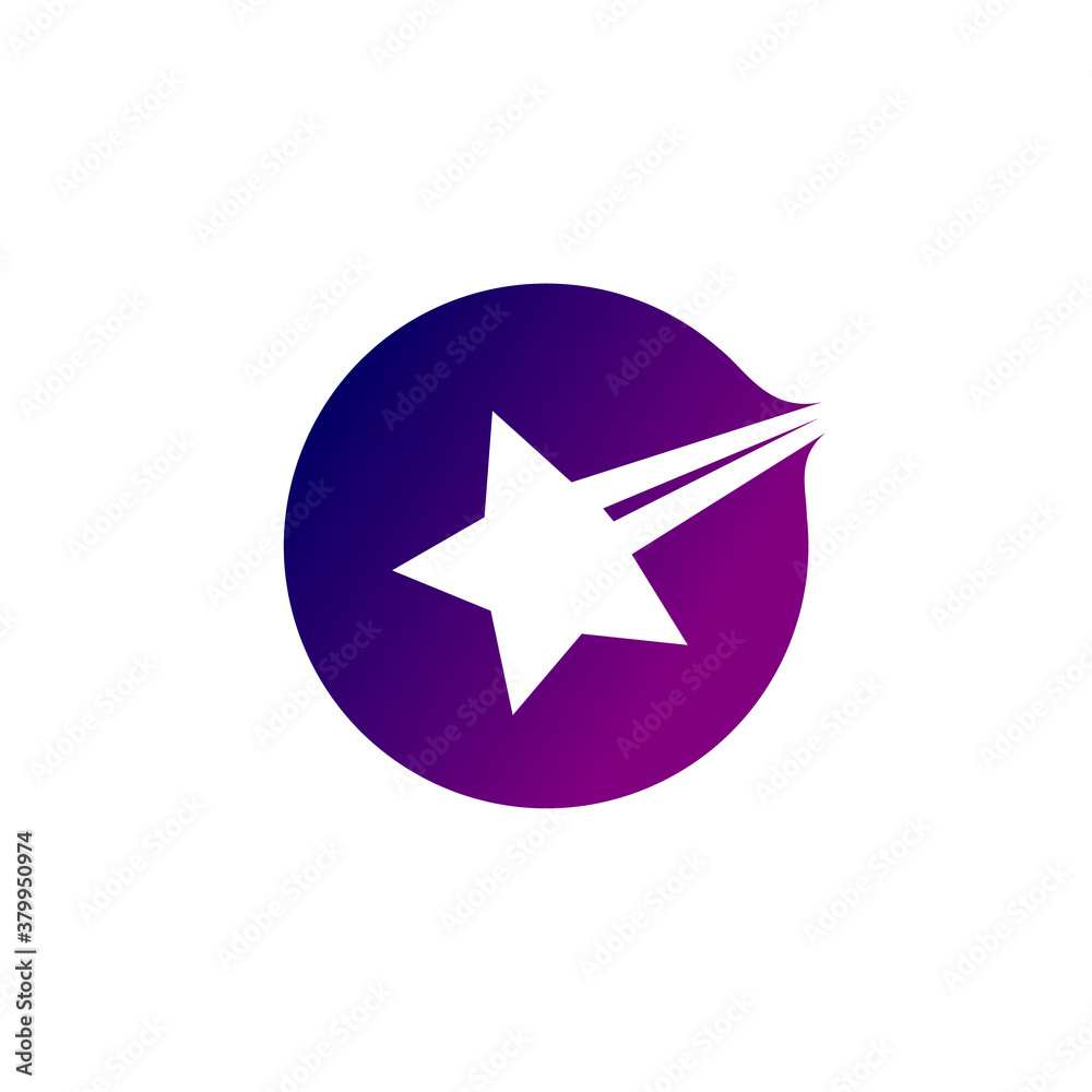 star shape inside the circle shape. letter C logo. star shape inside the circle shape. letter C logo.