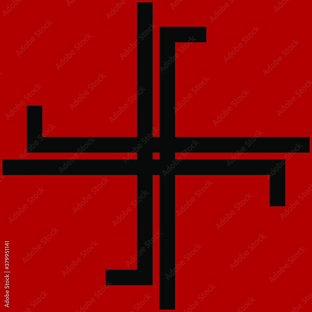 Obraz premium red cross on a wall