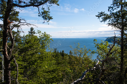 Fototapeta Naklejka Na Ścianę i Meble -  Beautiful view over the estuary in the Bic national park, Canada