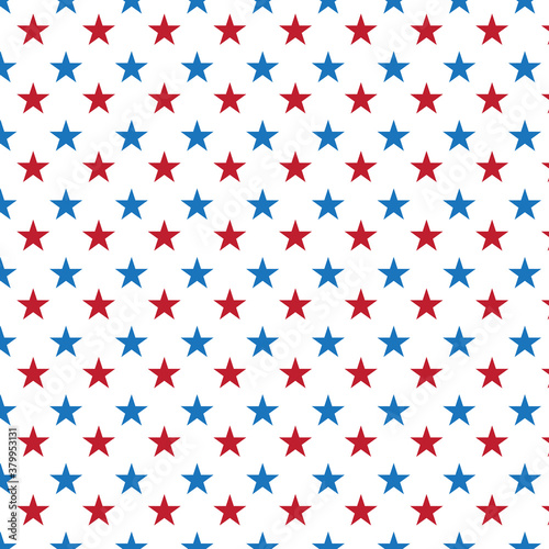 Vector Star patriotic American pattern design. Blue and Red Star Pattern design. happy Independence day background
