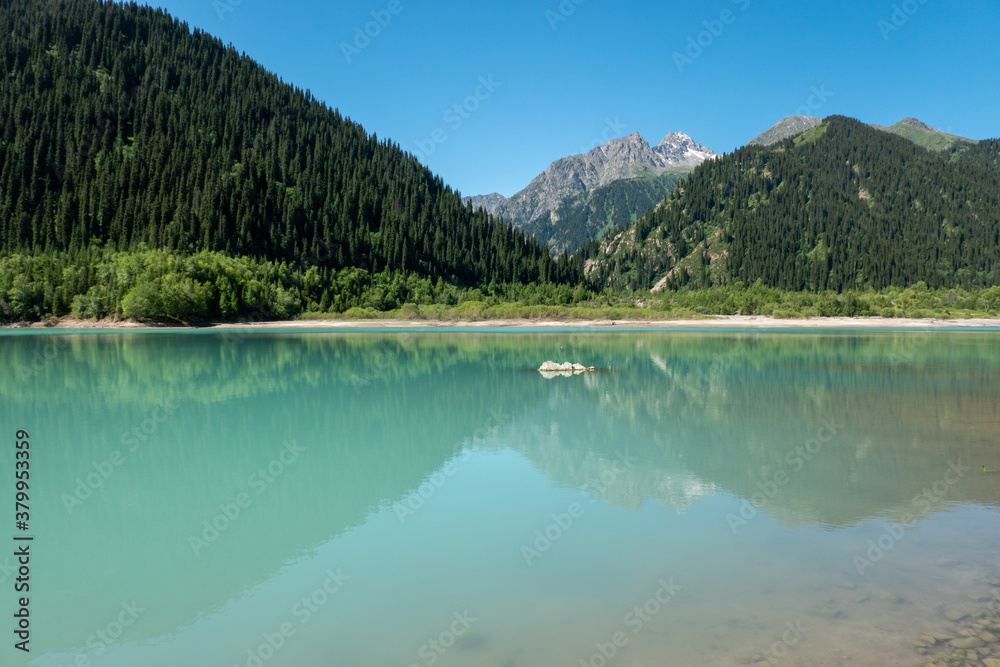 lake in the mountains, summer