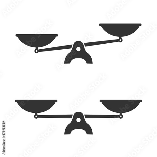 Scales, flat design isolated on white background, vector illustration
