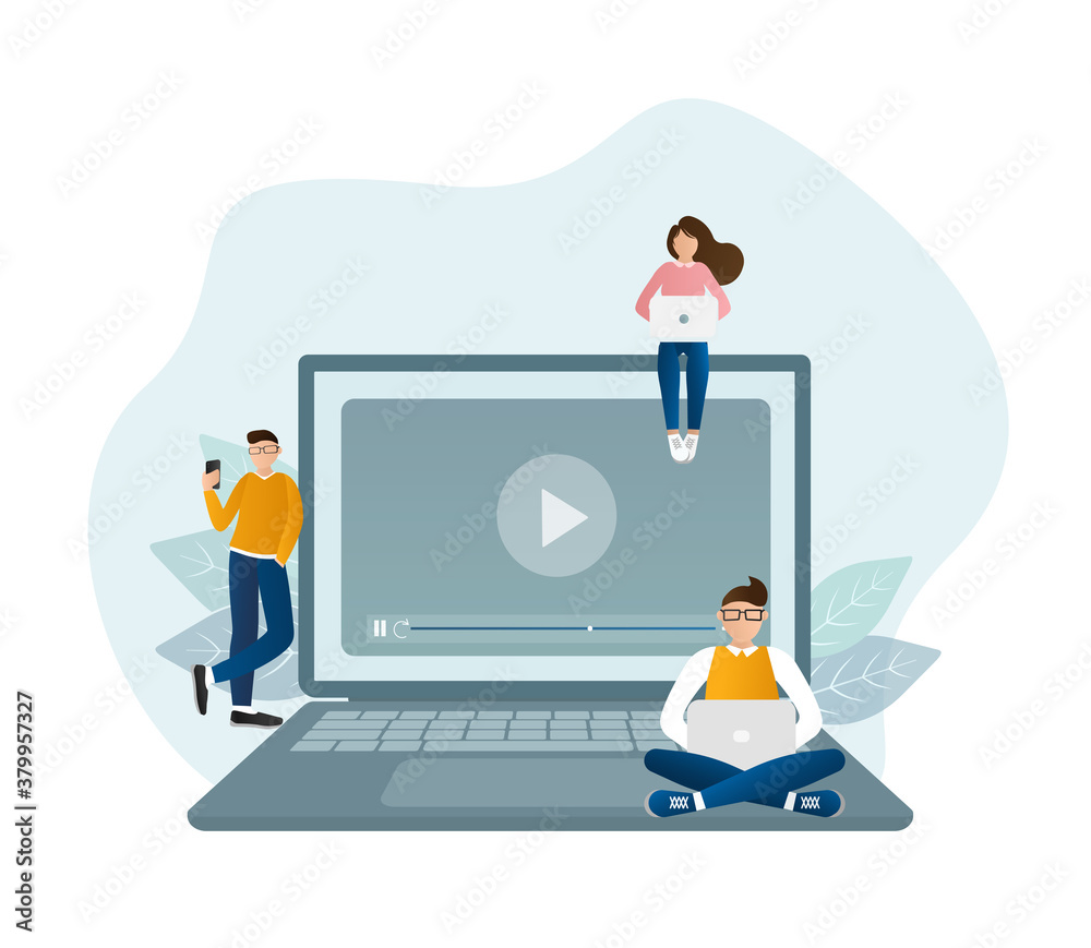 Live webinar people, great design for any purposes. Web design. Vector illustration. Live webinar people, great design for any purposes. Web design. Vector illustration.