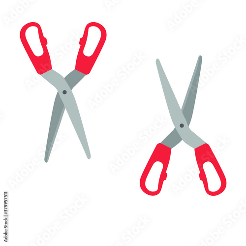 flat Vector icon - illustration of Scissors icon isolated on white
