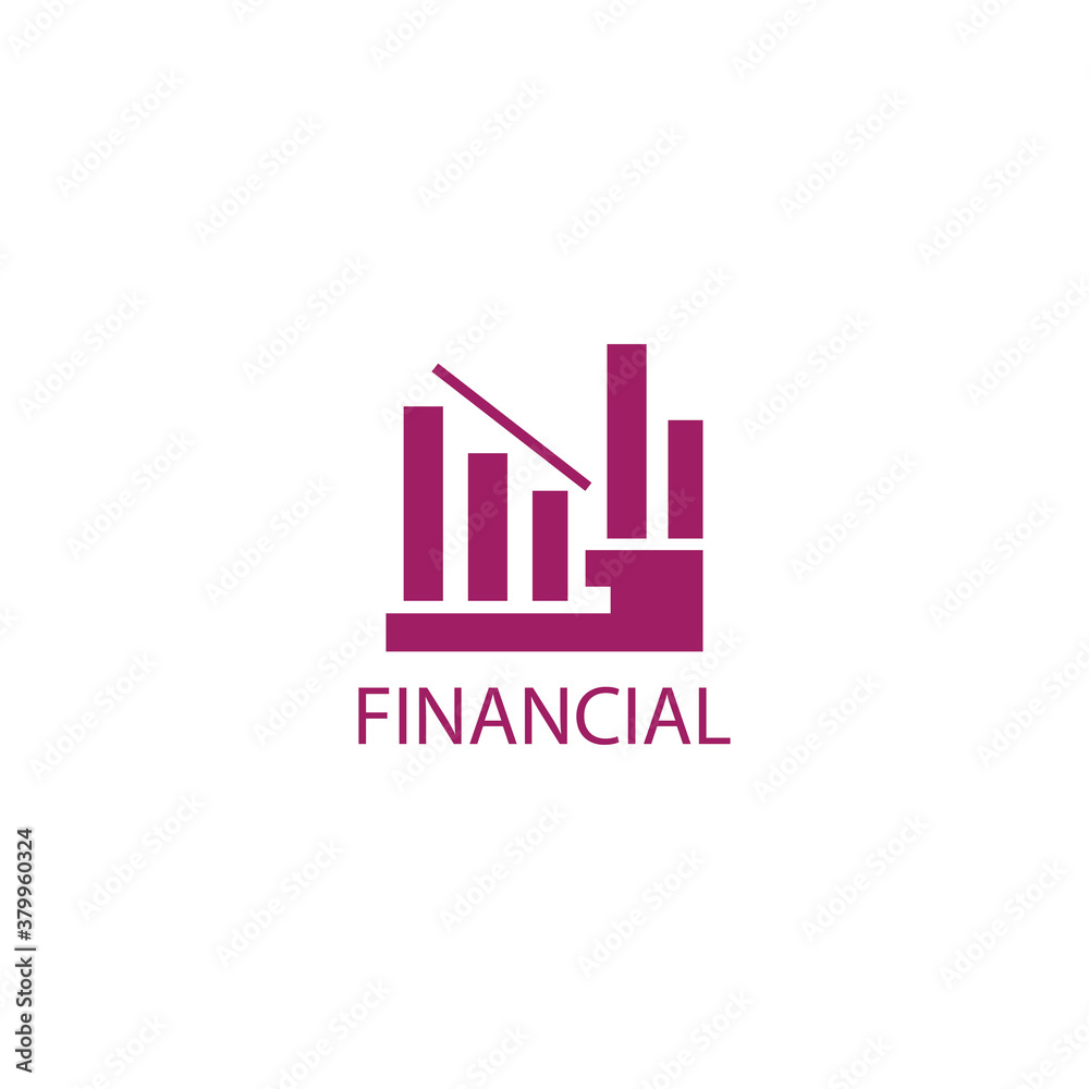 business logo financial hand drawn illustration building design template vector