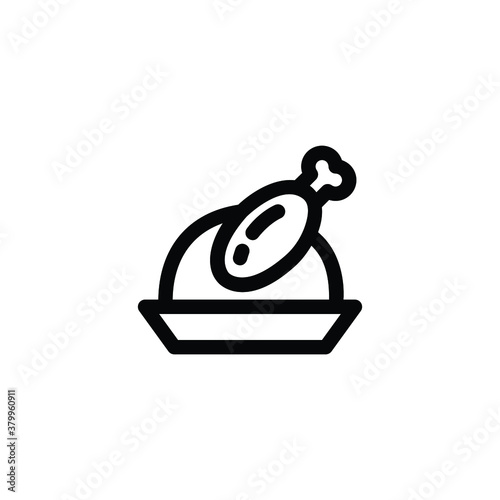 Chicken Turkey Icon, Thanksgiving Symbol .