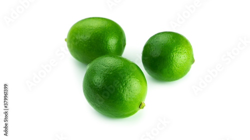 Limes on a white background. High quality photo