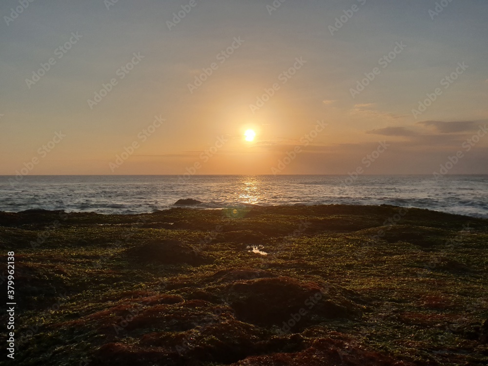 sunset on the beach