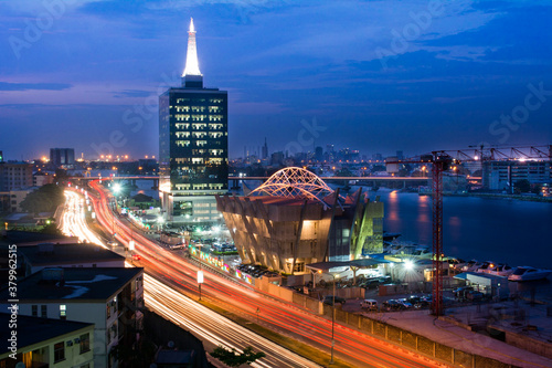 Canvastavla Skyline/Cityscape of Victoria Island in Lagos, Nigeria