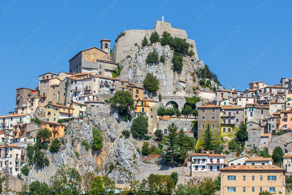 Cervara di Roma, Italy - one of the most picturesque villages of the Apennine Mountains, Cervara lies around 1000 above the sea level, watching the Aniene river valley from the top 