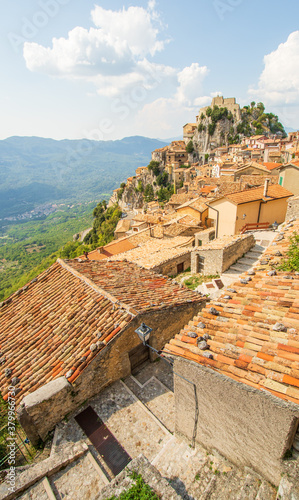 Cervara di Roma, Italy - one of the most picturesque villages of the Apennine Mountains, Cervara lies around 1000 above the sea level, watching the Aniene river valley from the top 