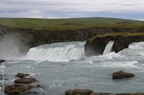 Godafoss Waterfall at Diamond Circle in North Iceland 