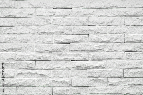 White Stone Cladding Wall Texture Background