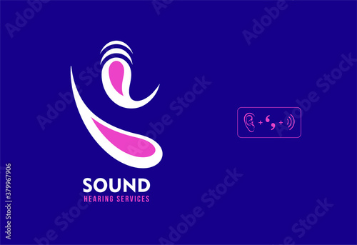 Creative logo for Hearing or sound aid clinics