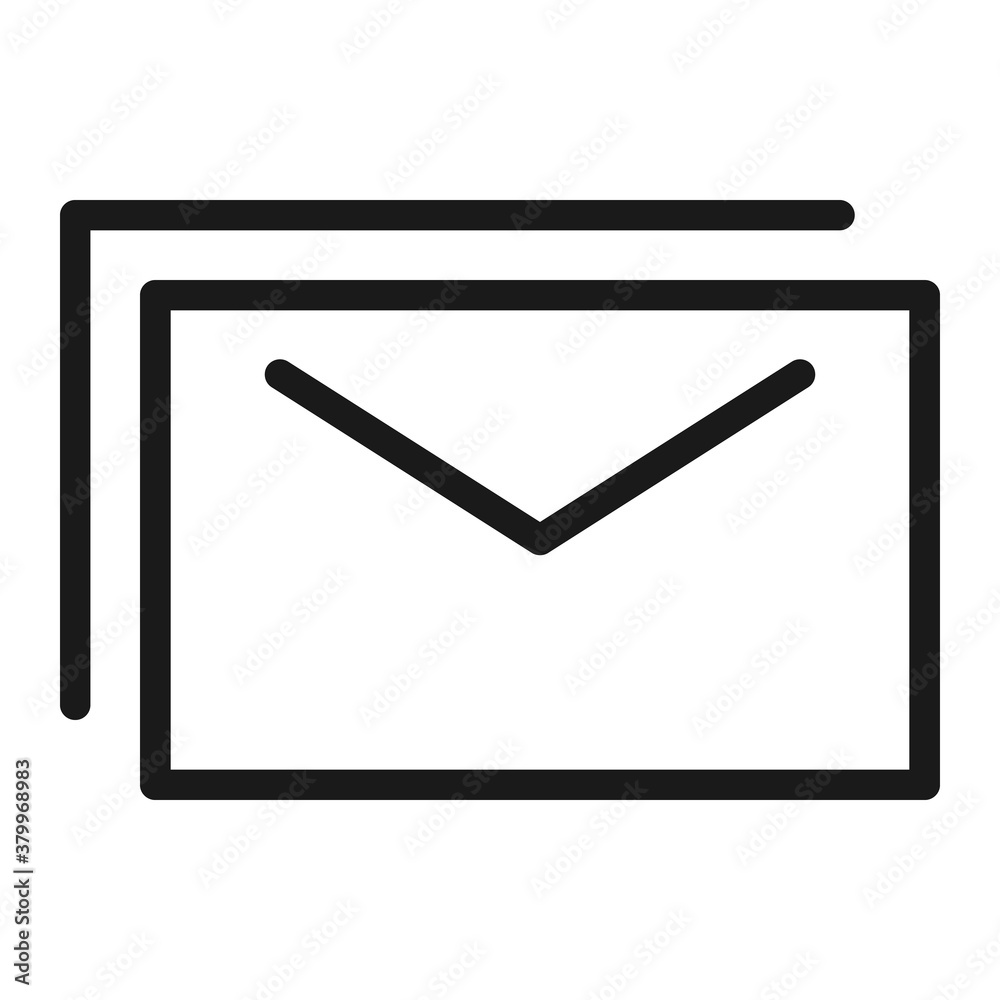 Pixel perfect inbox mail message letter icon. vector illustration
