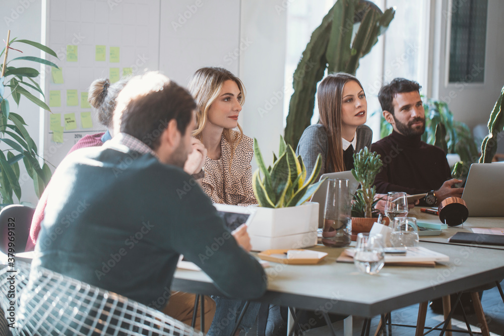 Group of Businesspeople Working Together Group of Businesspeople Working Together
