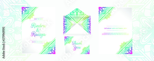 Beautiful wedding invitation design template