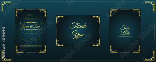 Beautiful wedding invitation design template