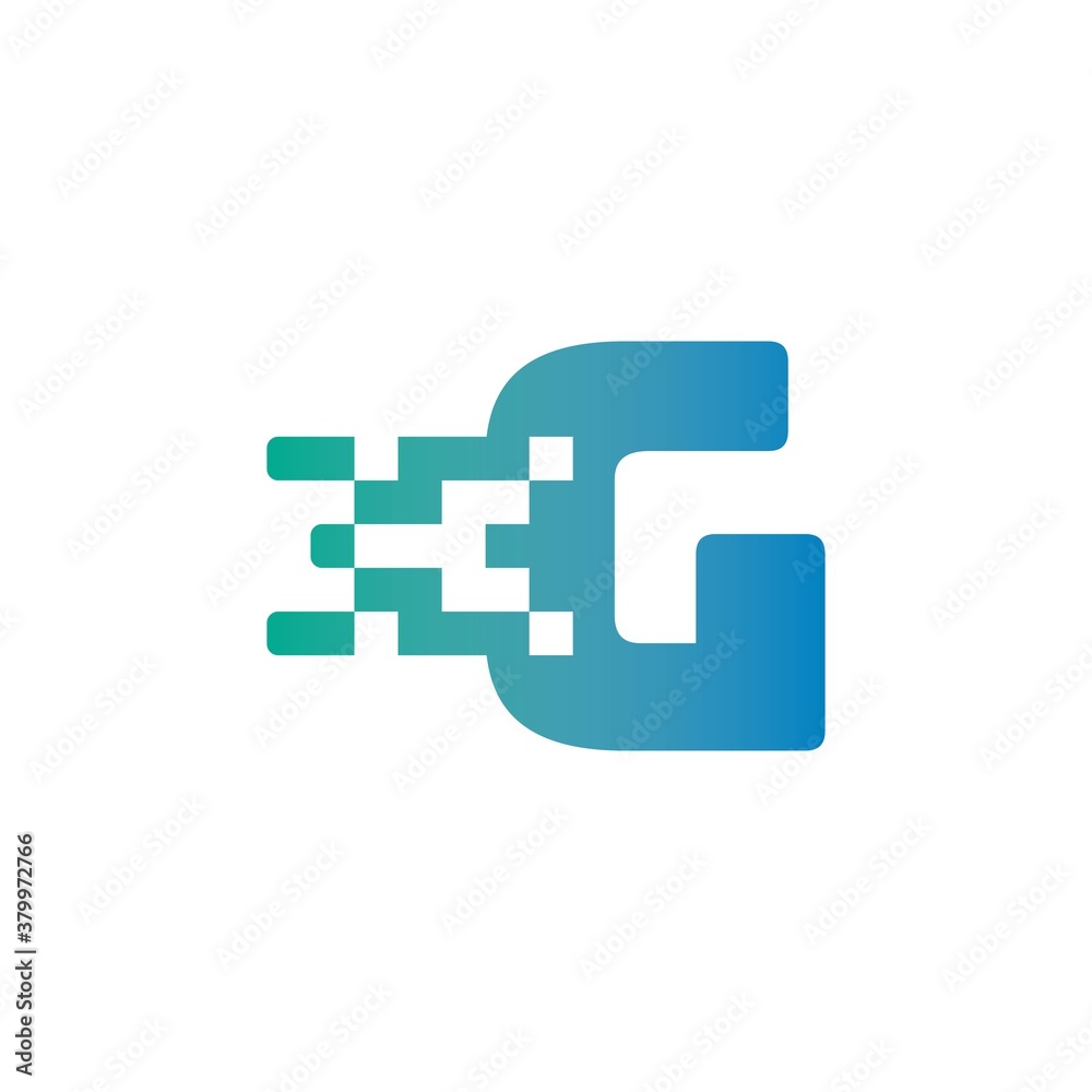 G Letter Pixel Media Technology Logo Design Template G Letter Pixel Media Technology Logo Design Template