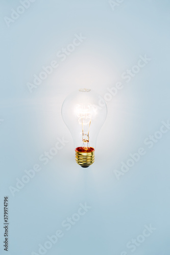 Levitating lightbulb powered in the air