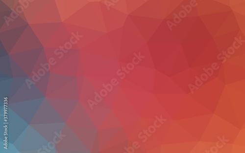 Light Blue, Red vector triangle mosaic cover. Colorful illustration in Origami style with gradient. The best triangular design for your business.
