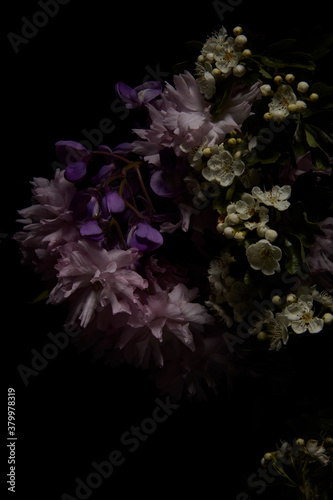Flowers on black background © vincenzo