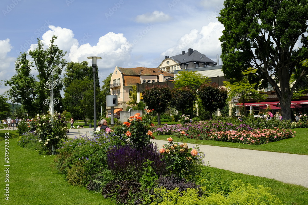 Kurpark im Staatsbad Bad Kissingen, Unterfranken, Franken, Bayern, Deutschland