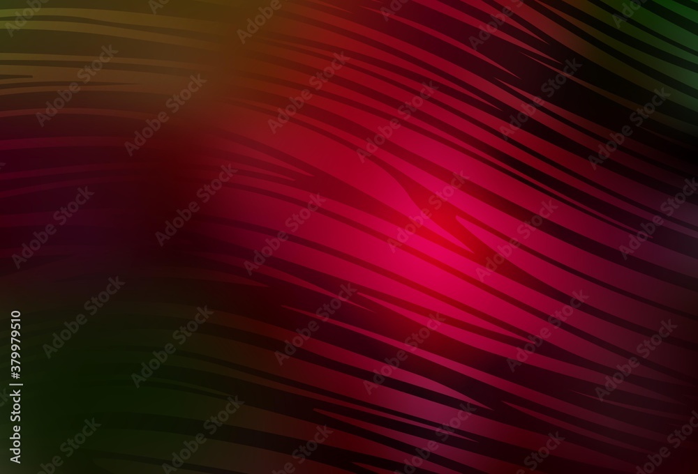 Dark Green, Red vector template with lines.