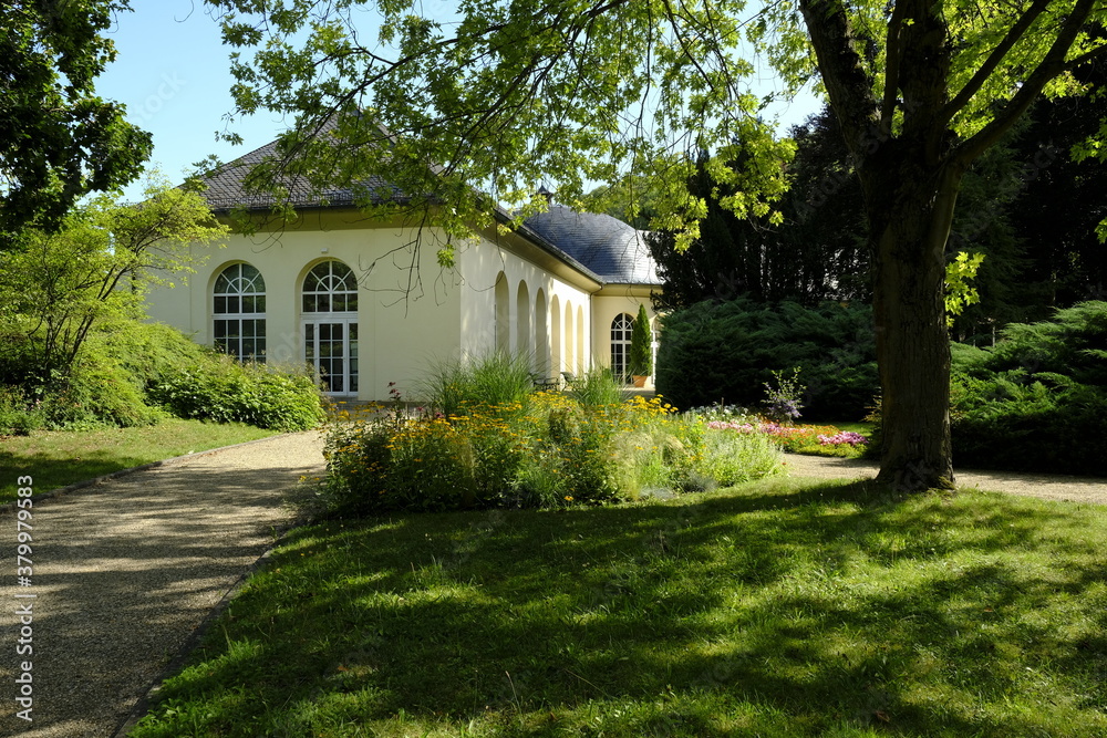 Obraz premium Kurpark Bad Neustadt, Landkreis Rhön-Grabfeld, Unterfranken, Franken, Bayern, Deutschland