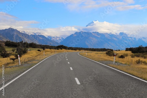Road to the Mountains - Mt Cook National Park New Zealand © Michael