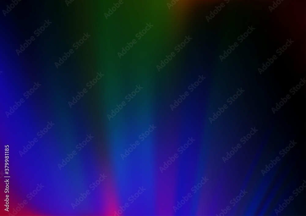 Fototapeta premium Dark Multicolor, Rainbow vector abstract blurred background. Colorful abstract illustration with gradient. A new texture for your design.