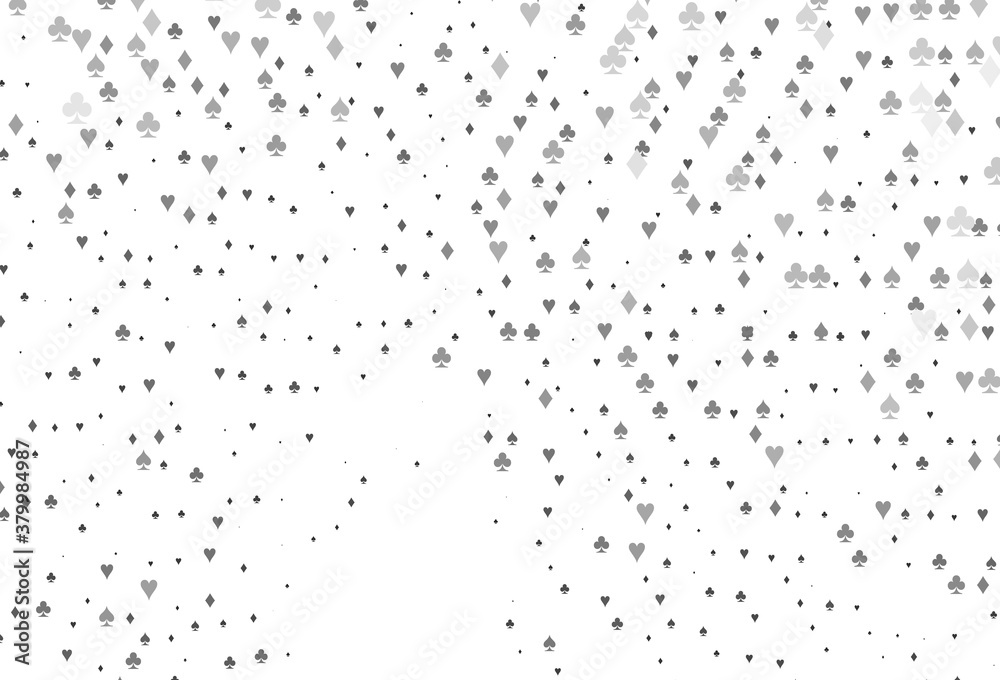 Light Silver, Gray vector pattern with symbol of cards. Light Silver, Gray vector pattern with symbol of cards.