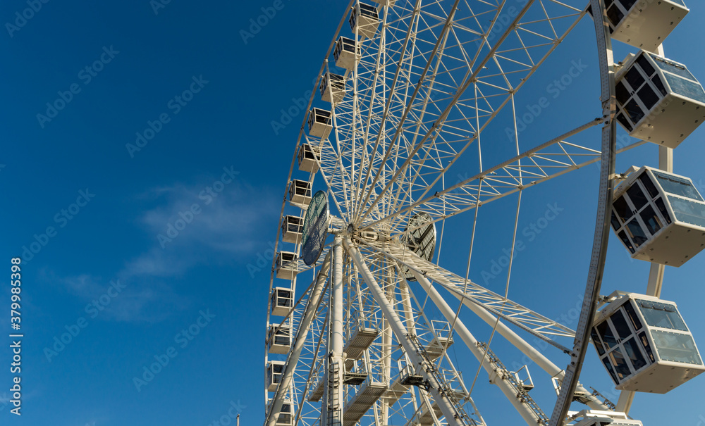 Ferris Wheel with Clean Sky