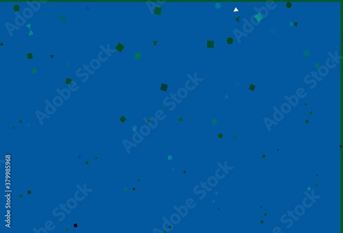 Light Blue, Green vector texture in poly style with circles, cubes.