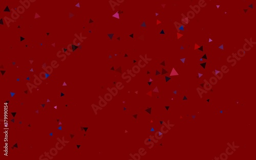 Light Blue, Red vector texture in triangular style. Illustration with set of colorful triangles. Pattern for busines ad, booklets, leaflets
