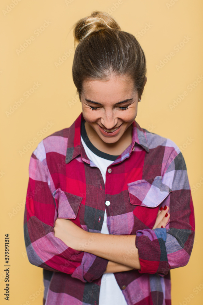 Portrai of a beautiful young blonde woman. Portrai of a beautiful young blonde woman.