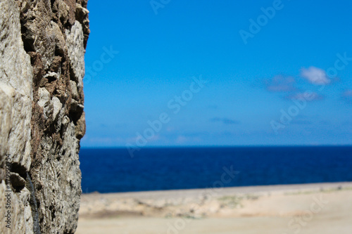View at Bushiribana's Gold Mines from Aruba, Dutch Caribbean