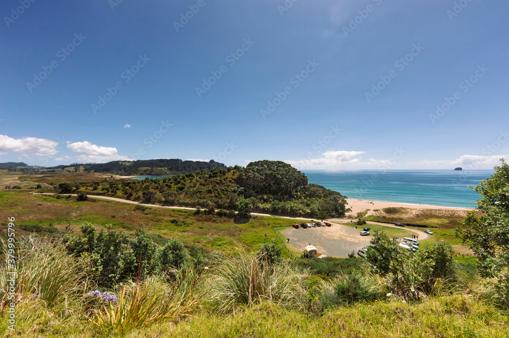 Hot Water Beach on Coromandel Peninsula, New Zealand