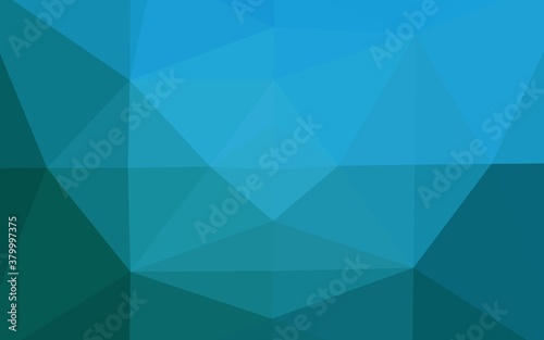 Light BLUE vector blurry triangle pattern. Shining illustration, which consist of triangles. Brand new style for your business design.
