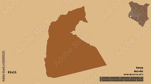 Kisii, county of Kenya, zoomed. Pattern photo